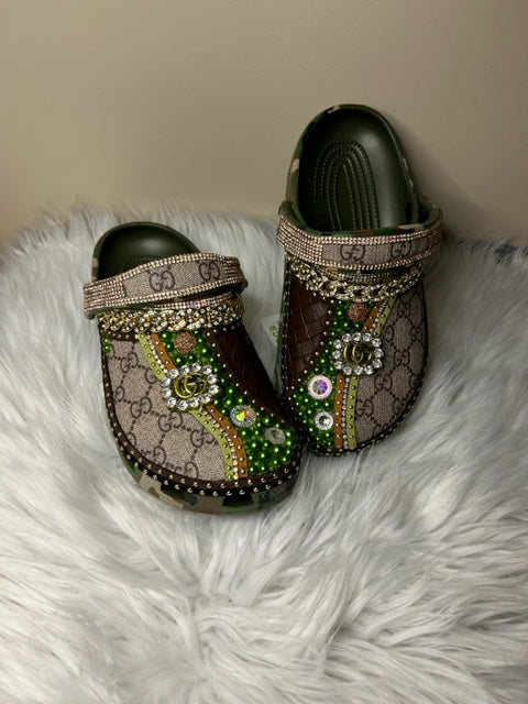 G - Inspired Classic Croc Clogs Rhinestones